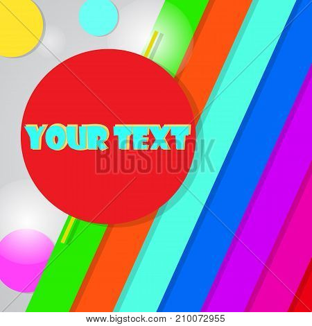 Vector colorful background with place for your text. Vector illustration of material design style