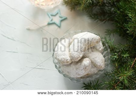 Vanilkipferl - Vanilla Crescents, Traditional Christmas Cookies In Germany, Austria, Czech Republic.