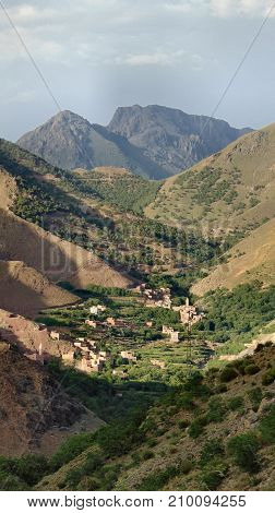 Valley of Imlil in the Atlas Mountains