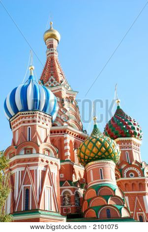 St.Basil katedrála v Moskvě, Rusko.