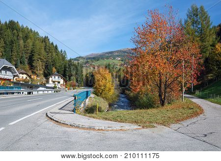 Village Brugg - a part of the town of Rennweg am Katschberg, located in the Katsch Valley (Katschtal) along the Lieser River in Carinthia, Austria.