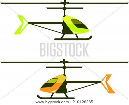 Small Helicopter Vector Illustration Clip-art Image Eps Vector