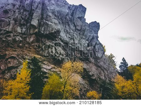Rocky cliff just outside Gold Hill Colorado