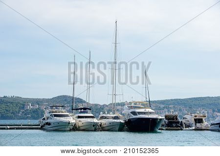 Coast Of The Adriatic Sea In Dalmatia