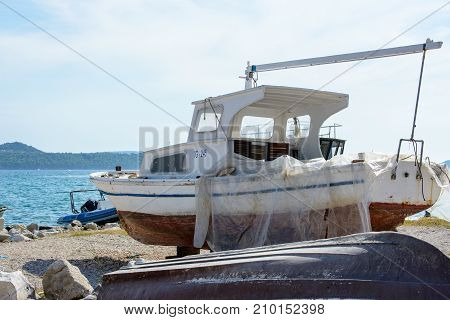 Coast Of The Adriatic Sea In Dalmatia