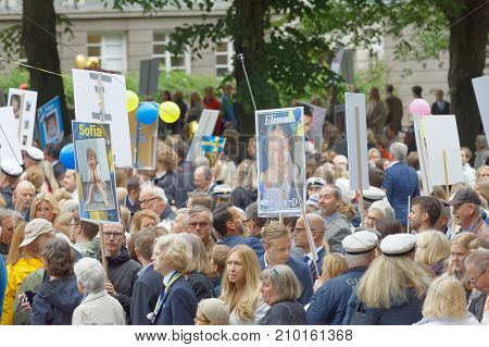 Stockholm Sweden - Jun 13 2017: Family And Friends To The Graduating Students Waiting Outside School