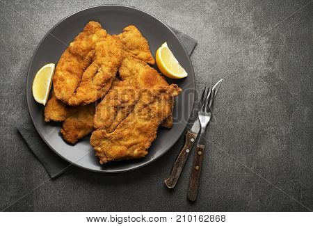 Homemade breaded or fried chicken steak - German Weiner Schnitzel
