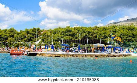 Coast Of The Adriatic Sea In Dalmatia