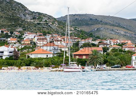 Coast Of The Adriatic Sea In Dalmatia