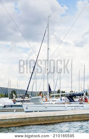 Coast Of The Adriatic Sea In Dalmatia