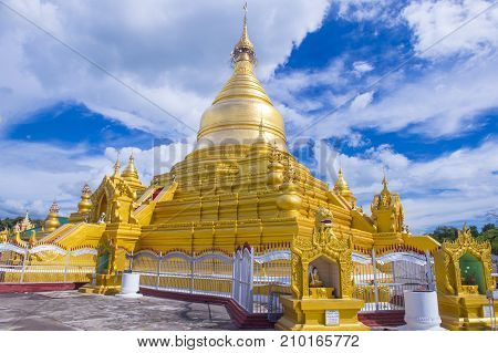 MANDALAY MYANMAR - SEP 02 : Sandamuni Pagoda in Mandalay Myanmar on September 02 2017 Sandamuni Pagoda is a Buddhist stupa located southwest of Mandalay Hill