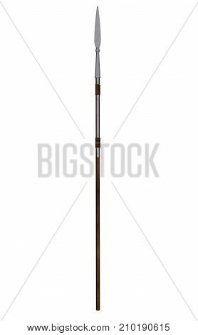 Pike weapon isolated in white background - 3D render
