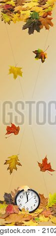 Autumn Abstraction. Long Vertical Banner.