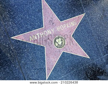Anthony Hopkins Hollywood Walk Of Fame Star.