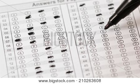 Multiple choice test