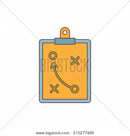 Soccer strategy tactic plan icon. Cartoon illustration of Soccer strategy tactic plan vector icon for web isolated on white background