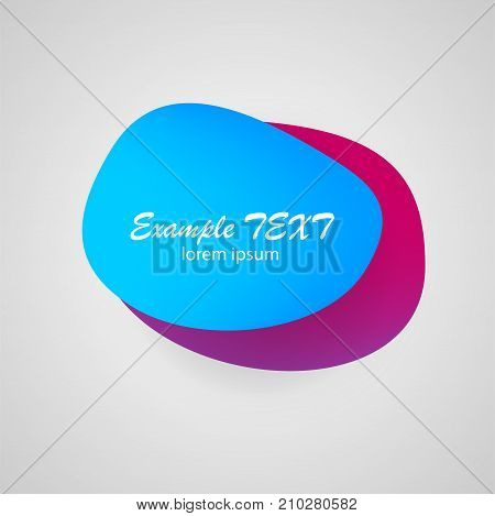 3d speech box vector illustration logo shape. Futuristic abstract bubble gradient colored text label. Modern origami symbol name icon think background. Chat colorful cloud graphic backdrop.
