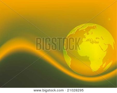 vektor illustration med globe og mønstre