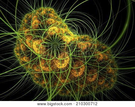 Rendering viruses in infected organism viral disease epidemic virus abstract background. Hepatitis H1N1 HIV. FLU. AIDS