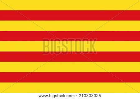 The Official vector flag of Catalonia .