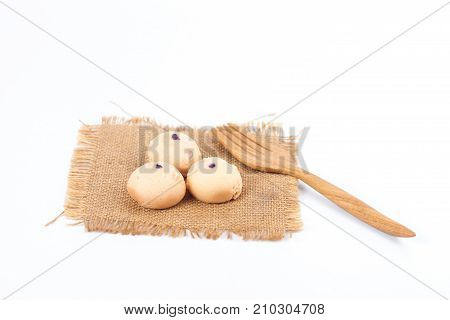 Mochi sweet dessert on white background isolate