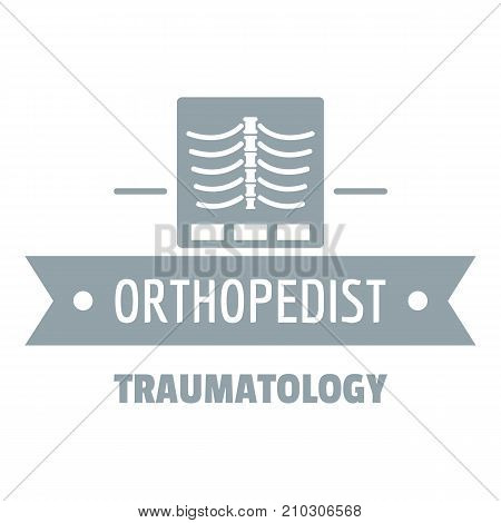 Orthopedic prosthesis logo. Simple illustration of orthopedic traumatology vector logo for web