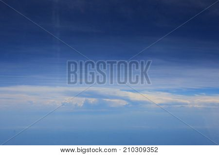 The Blue Sky With Clouds.