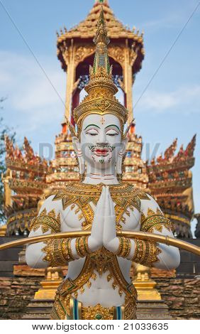 Statue Angle In Thai Temple Picture