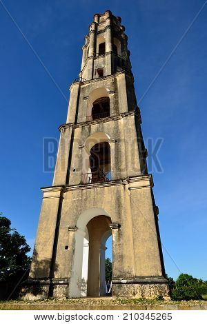 Tower in the valley to guarding the sugar plantation and slaves from Africa which on it worked