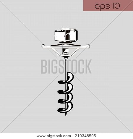 vector illustration icon motobur on gray background