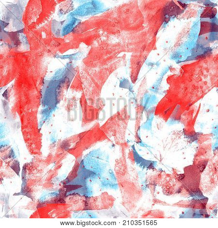 Floral tie dye seamless pattern. Waterecolor ethnic endless rapport. Exotic boho chic allover print. Tropical leaves background. Hawaiian lei backdrop. Indonesian leaves wallpaper.