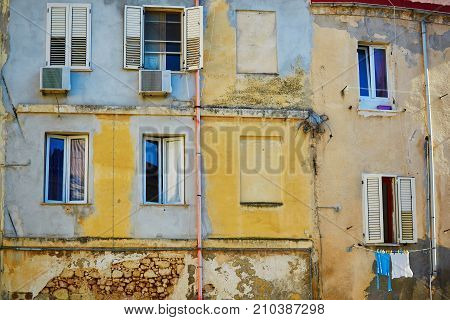 Typical Italian Buildings In Sassari, Sardinia