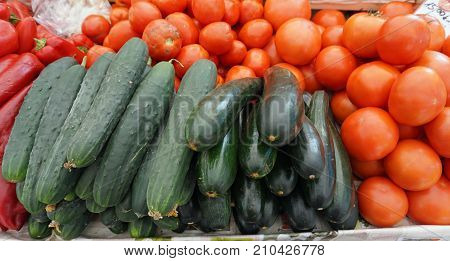 Market With Local Food In Split