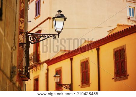Colorful Houses On A Street Of Bosa, Sardinia, Italy