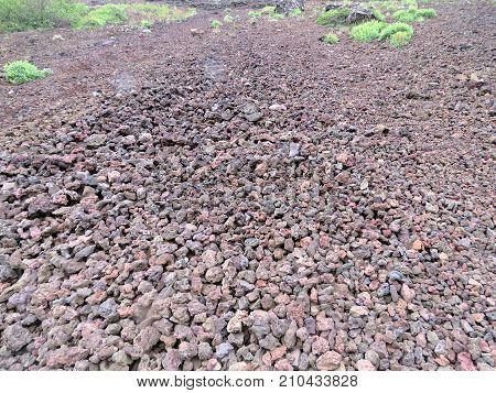 Volcanic rocks of crater Kerid in South Iceland July 5 2017