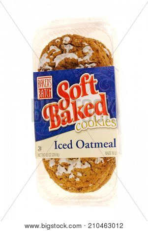 Hayward, CA - February 4, 2015: Packet of Bakers Batch Soft Baked Iced Oatmeal Cookies- illustrative editorial