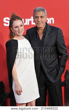 Julianne Moore and George Clooney at the Los Angeles premiere of 'Suburbicon' held at the Regency Village Theatre in Westwood, USA on October 22, 2017.