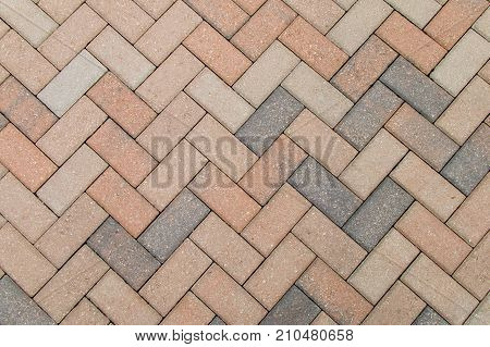Herring bone pavers on a walk way