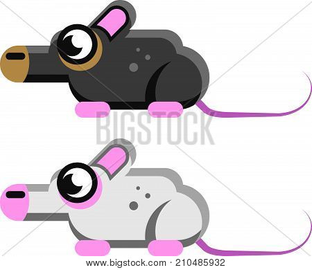Stylized mouse vector file eps illustration simplistic