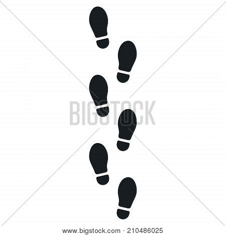 Human footprints icon isolated on white background. Vector illustration.