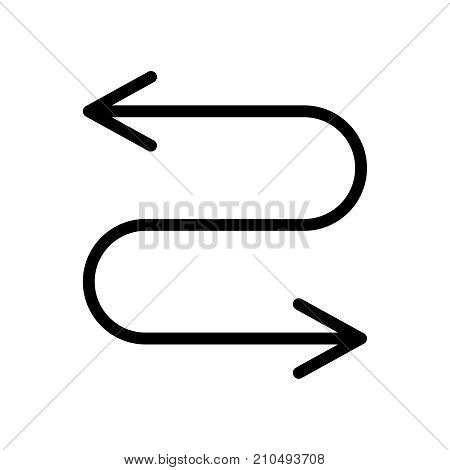 Arrow flat icon. Single igh quality outline menu pictograms in modern flat style. Black information symbol for web design and mobile app on white background. Arrow line logo.