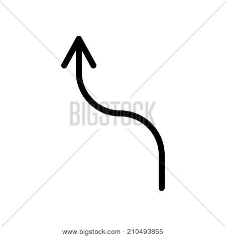 Arrow flat icon. Single igh quality outline menu pictograms in modern flat style. Black information symbol for web design and mobile app on white background. Arrow line logo.