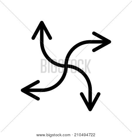 Arrow flat icon. Single igh quality outline menu pictograms in modern flat style. Black information symbol for web design and mobile app on white background. Arrow line logo.