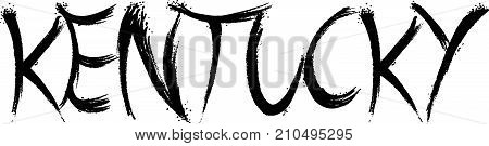 Kentucky Text Sign Illustration