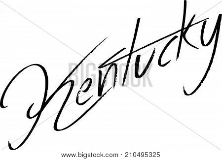 Kentucky Text Sign Illustration