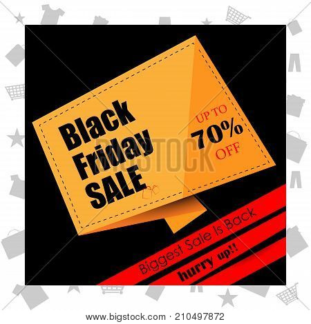 easy to edit vector illustration of Black Friday Sale and Promotion offer banner