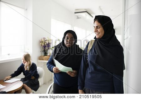 A group of Muslim students
