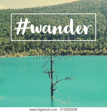 Inspirational motivational travel quote 
