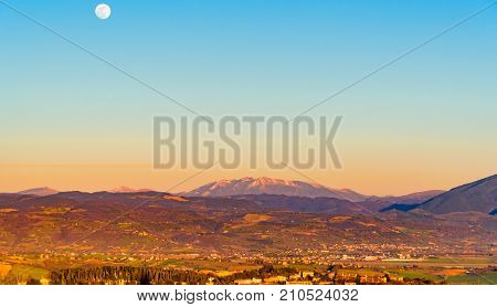 Scenic View Of The Italian City Of Perugia In Umbria
