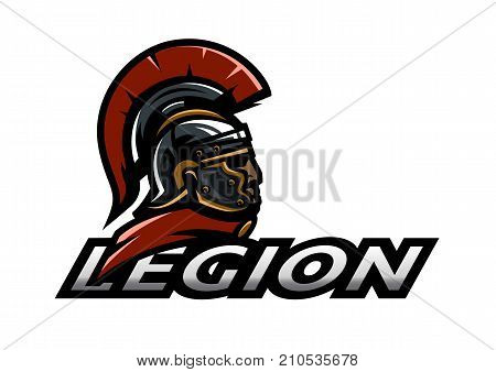 Roman warrior legionnaire logo, symbol. Vector illustration